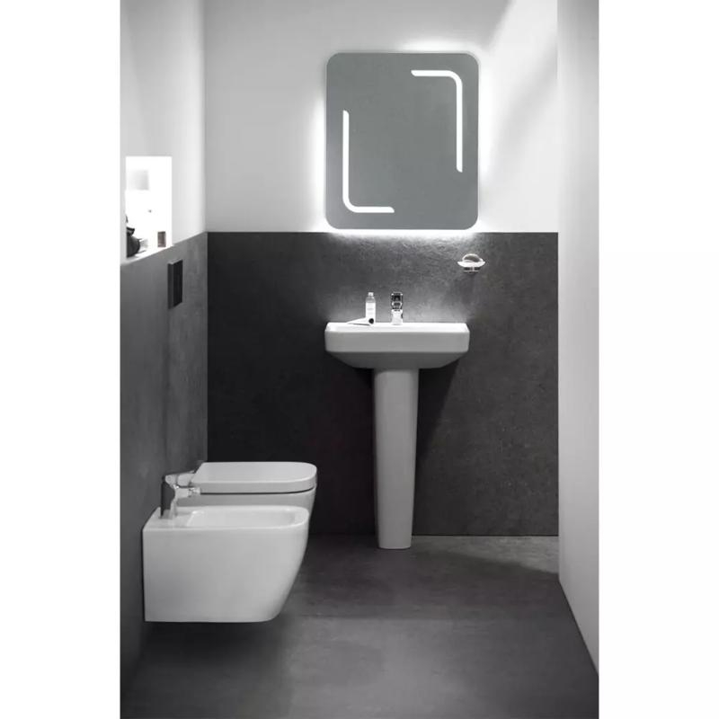 Bideu suspendat Ideal Standard I.Life S, compact, cu fixare ascunsă, alb